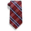 Red Plaid Polyester Tie
